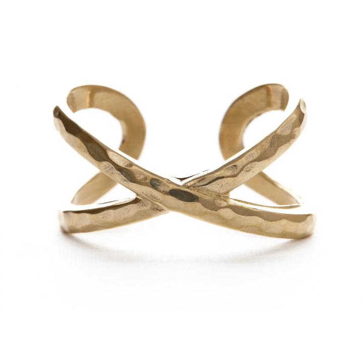 INFINITY HAMMERED CUFF RING