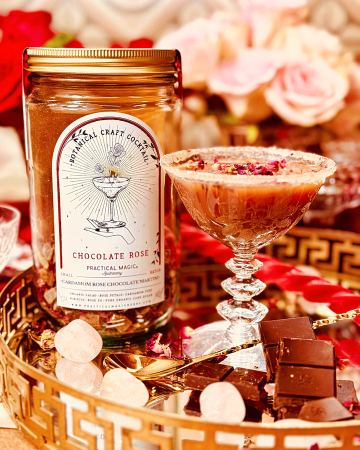 Cardamom Chocolate Rose Martini Craft Cocktail or Mocktail Kit