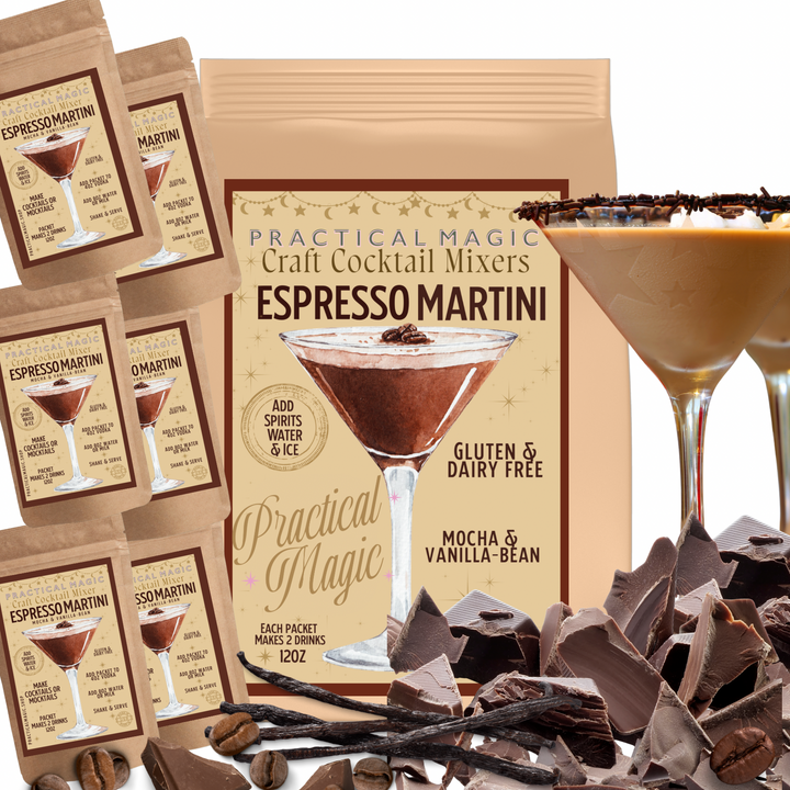 Espresso Martini Mocha and Vanilla Bean Instant Packets for Cocktails or Mocktails Multi Pack