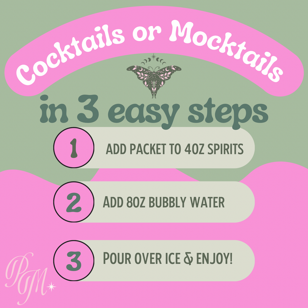 Instant Cocktail / Mocktail Mixer Variety Pack - 16 Drinks, Midnight Margarita, Moon Magic, Spicy Marg & Mango Marg