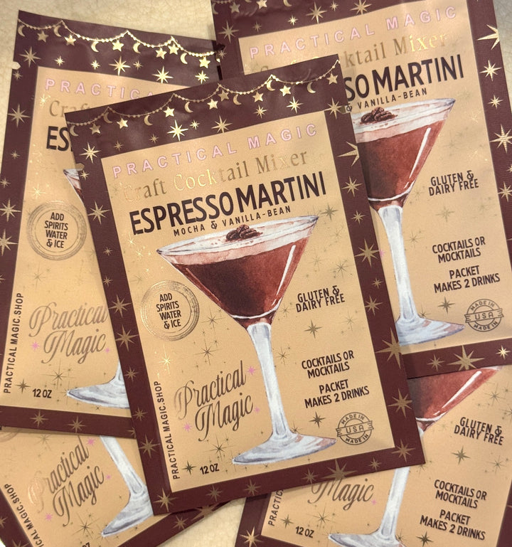 Espresso Martini Mocha and Vanilla Bean Instant Packets for Cocktails or Mocktails Multi Pack