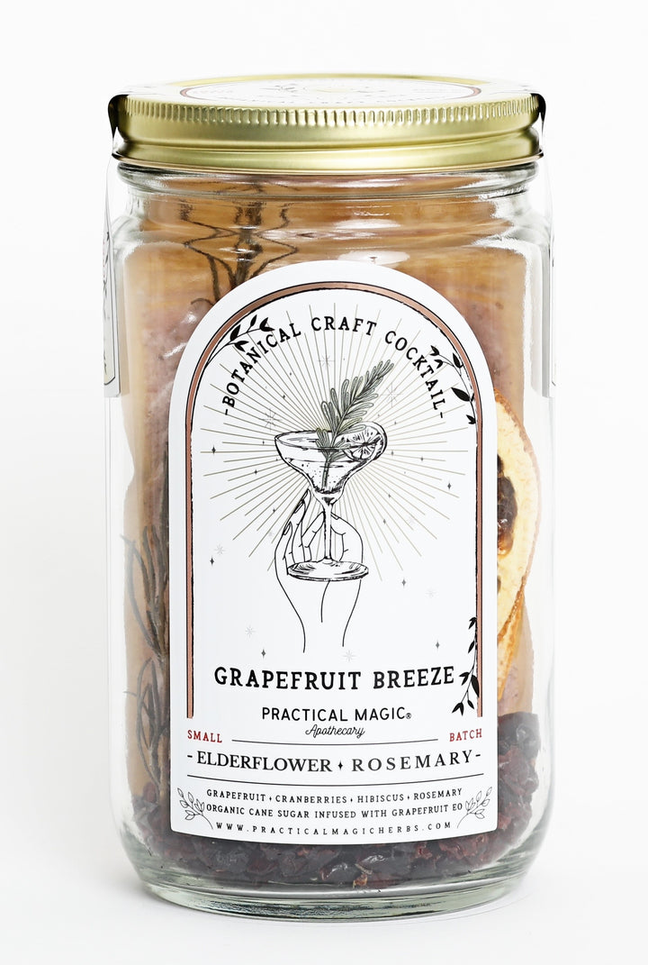 Grapefruit Breeze Elderflower & Rosemary Craft Cocktail or Mocktail Kit w/ Recipe Booklet